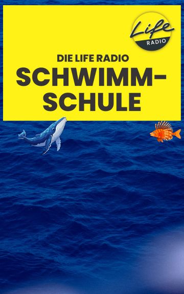 Titelbild zum Rückblick der Life Radio Schwimmschule 2026 mit VB Tirol als Sponsorin.